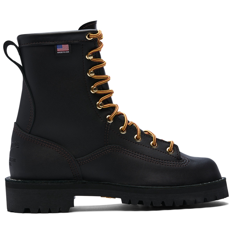 Black Women's Danner Rain Forest Work Boots | 43629-FRUB