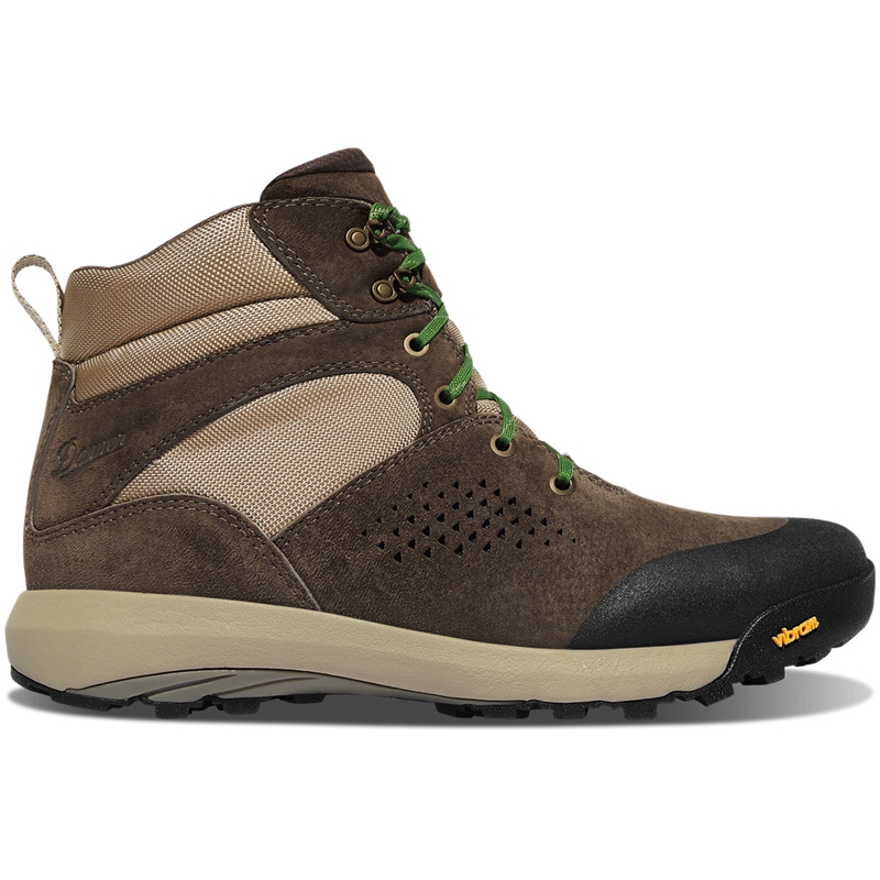 Brown / Green Women's Danner Inquire Mid Hiking Boots | 26150-TULF