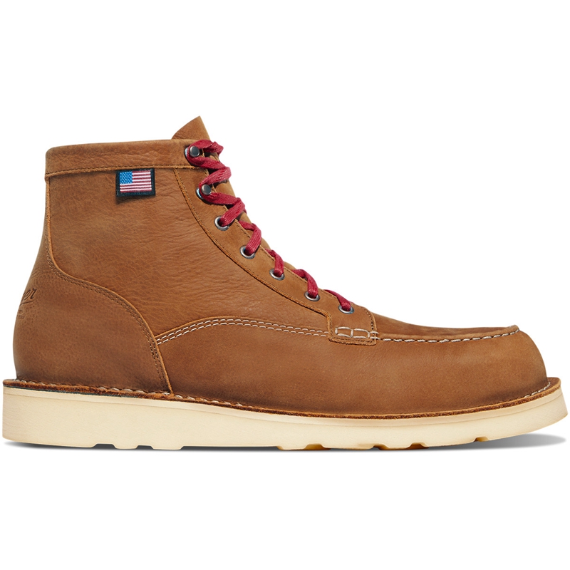 Brown Men's Danner Bull Run Lux Work Boots | 20968-YWGR