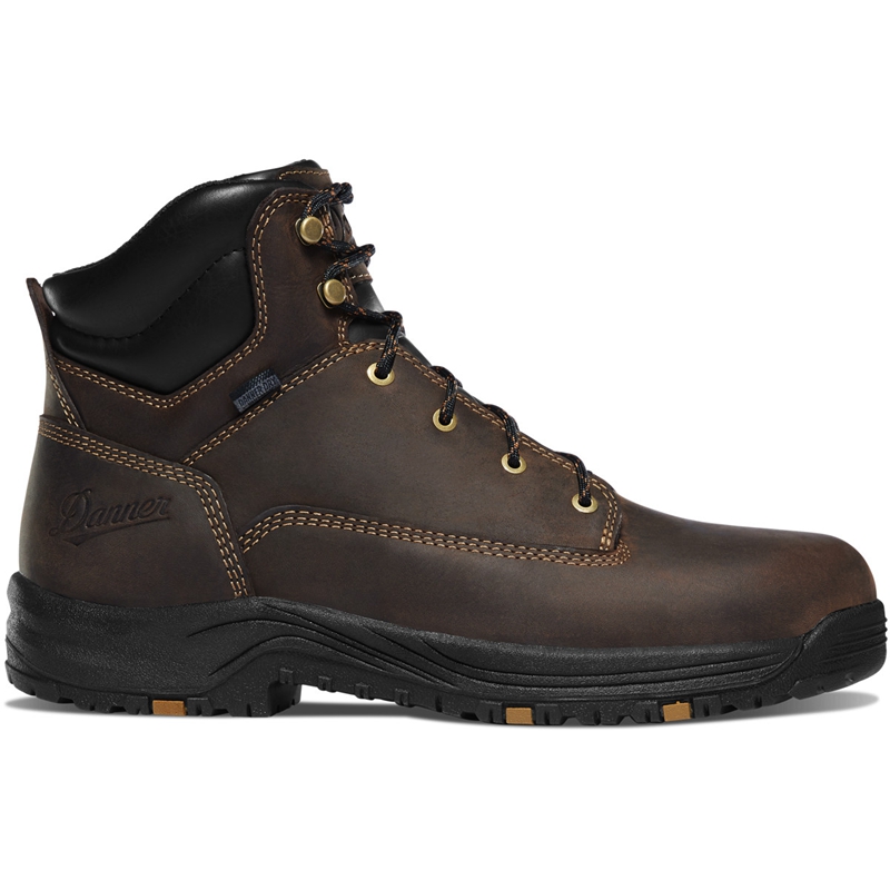 Brown Men's Danner Caliper Work Boots | 72094-XYEK