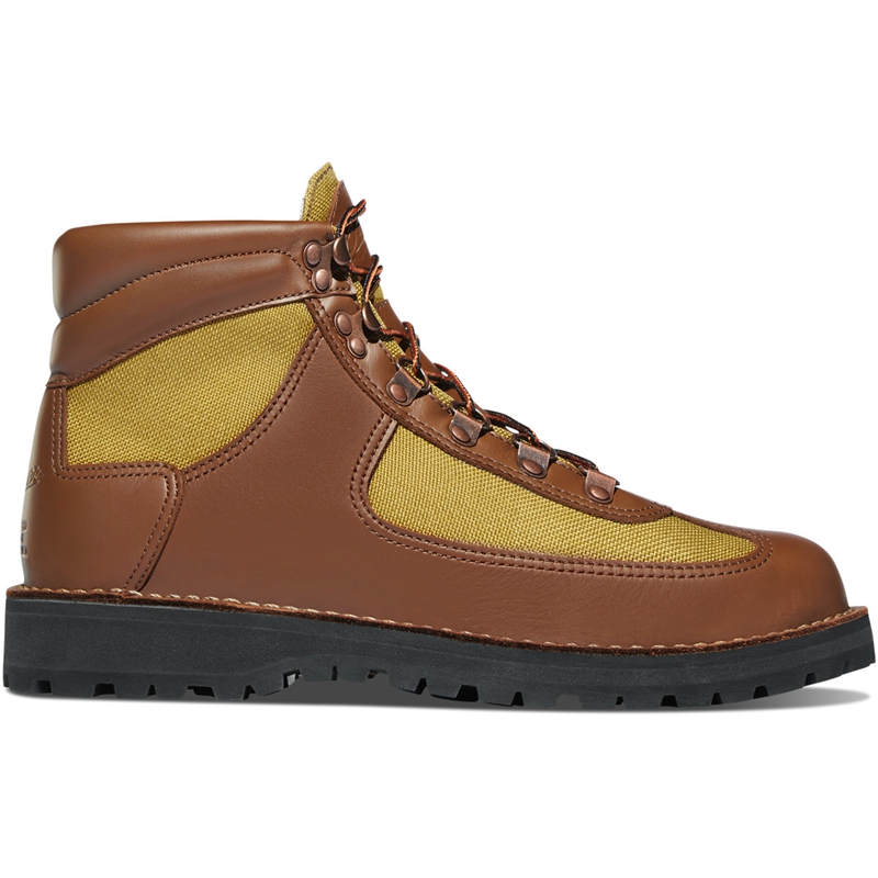 Brown Men's Danner Feather Light Work Boots | 15947-ULHY