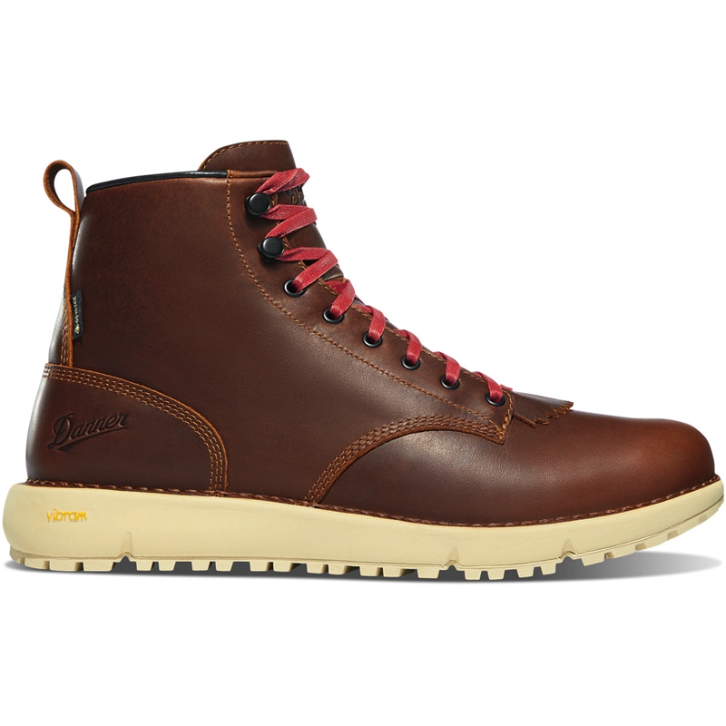 Brown Men's Danner Logger 917 GTX Work Boots | 74925-MCIP