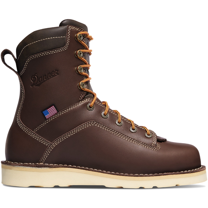 Brown Men's Danner Quarry USA Work Boots | 58239-IPDK