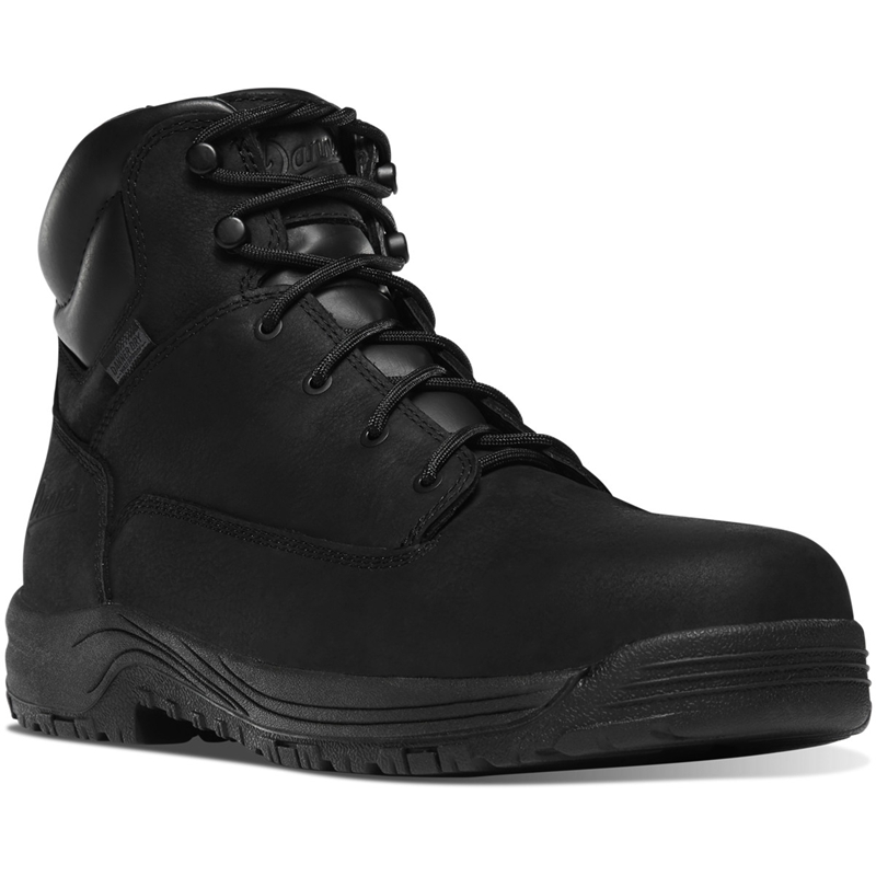 Black Men's Danner Caliper Work Boots | 10894-RGLF