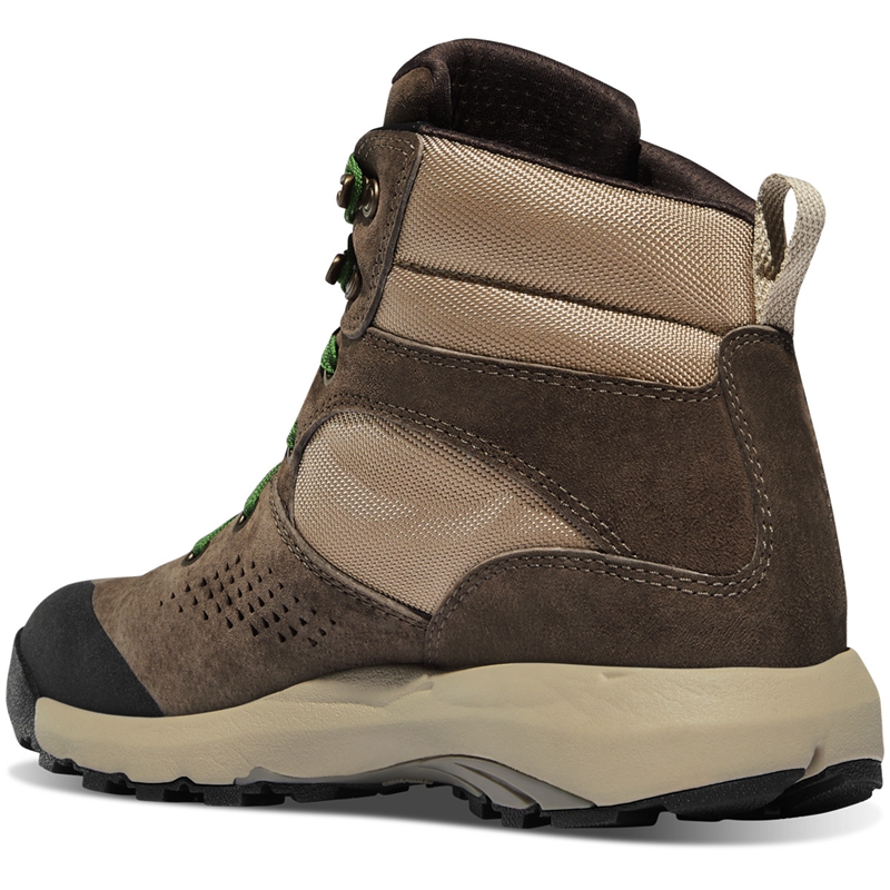 Brown / Green Women's Danner Inquire Mid Hiking Boots | 26150-TULF