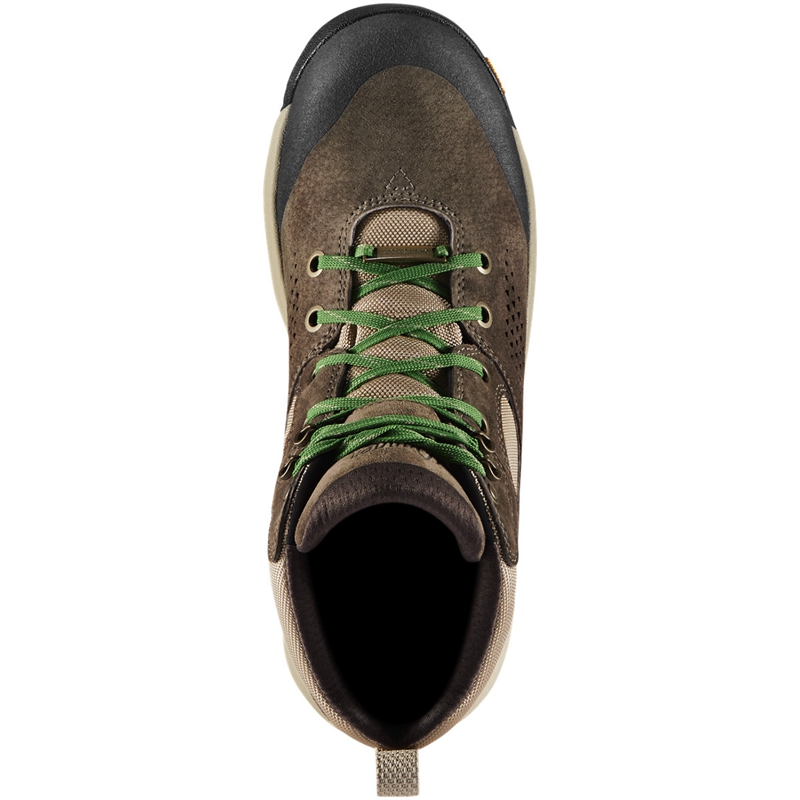 Brown / Green Women's Danner Inquire Mid Hiking Boots | 26150-TULF