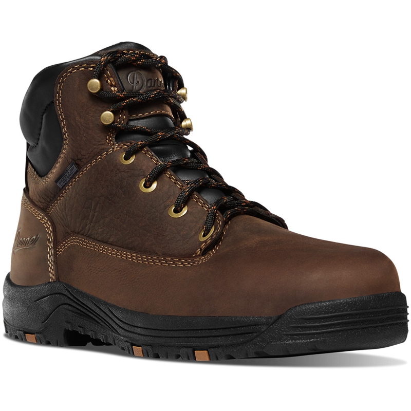 Brown Grey Women's Danner Caliper Work Boots | 56918-MZWI