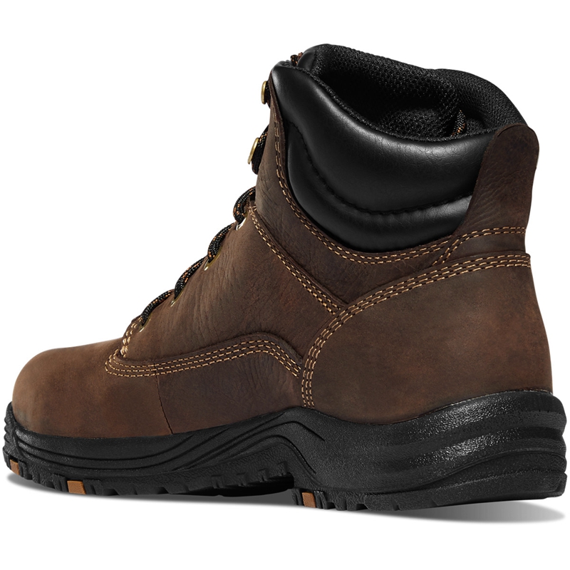 Brown Grey Women's Danner Caliper Work Boots | 56918-MZWI