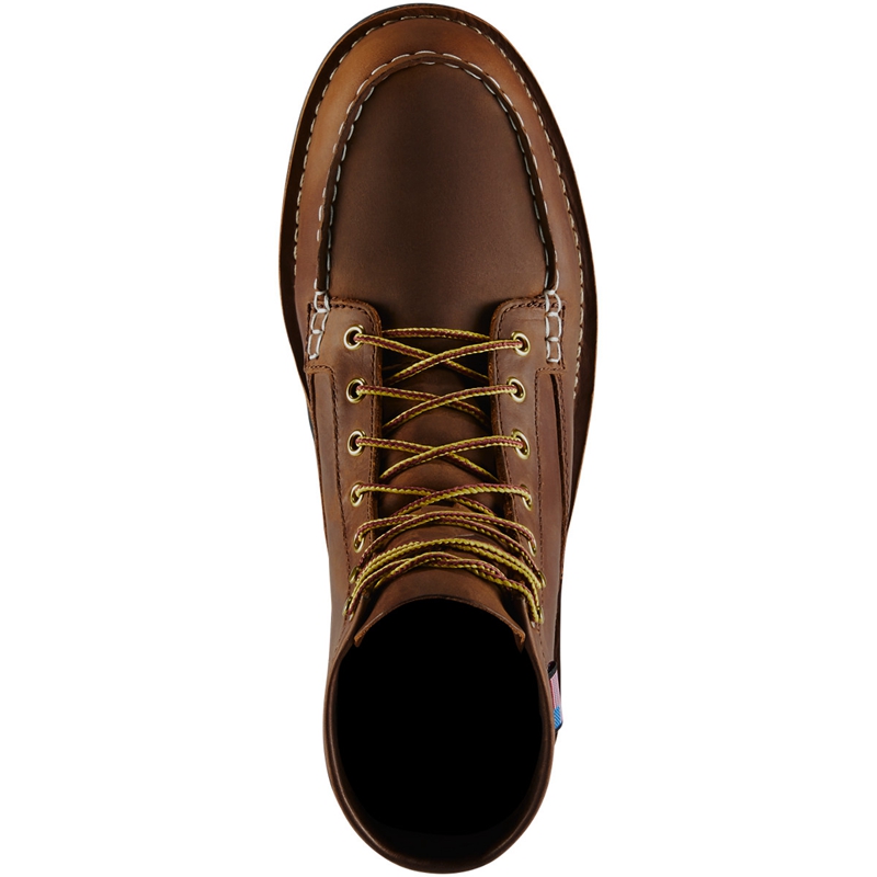 Brown Men's Danner Bull Run Moc Toe Hunting Boots | 89715-QHUP