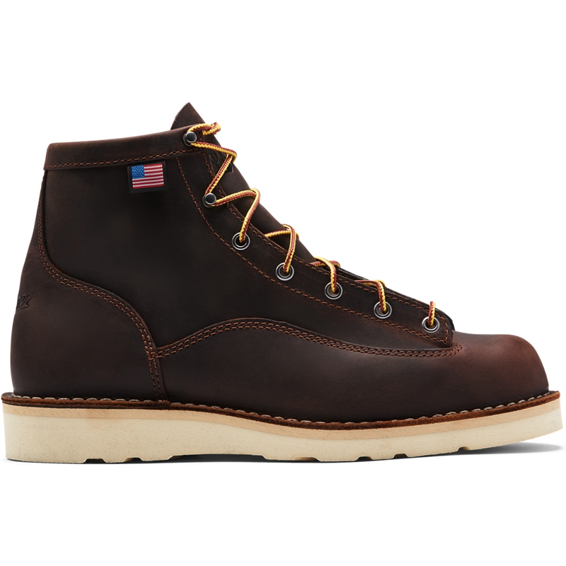 Brown Men\'s Danner Bull Run Work Boots | 60319-ZETX