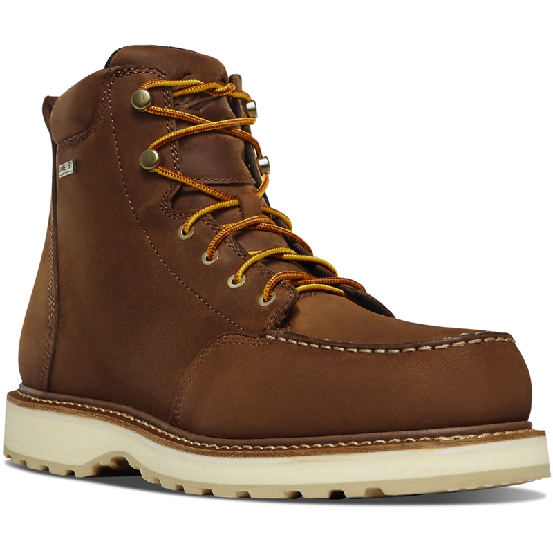 Brown Men's Danner Cedar River Work Boots | 01823-AVEU