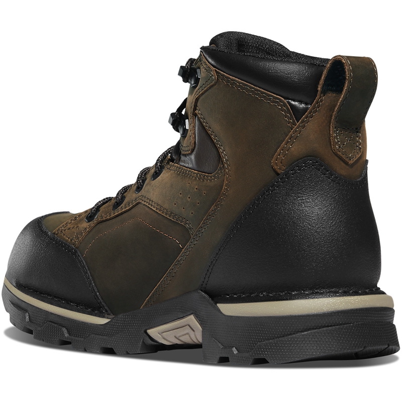 Brown Men's Danner Crucial Work Boots | 80379-RLVO