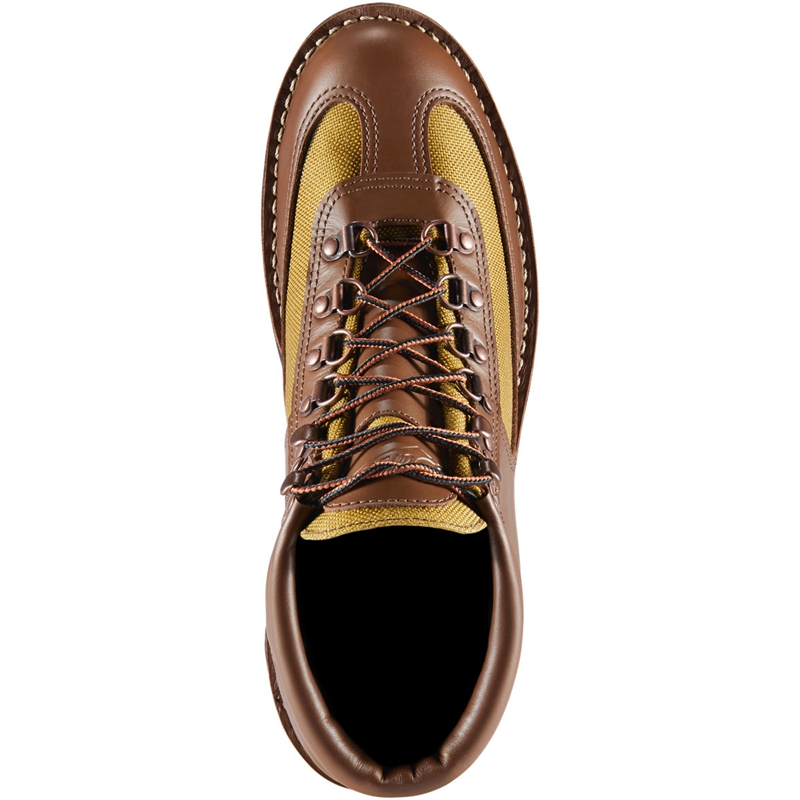 Brown Men's Danner Feather Light Hiking Boots | 52089-EAJT