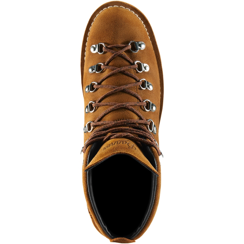 Brown Men's Danner Mountain Light Work Boots | 93021-KGIB