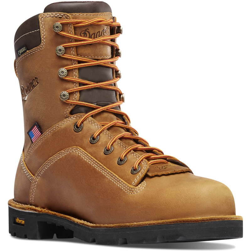 Brown Men's Danner Quarry USA Work Boots | 96408-ZWOP