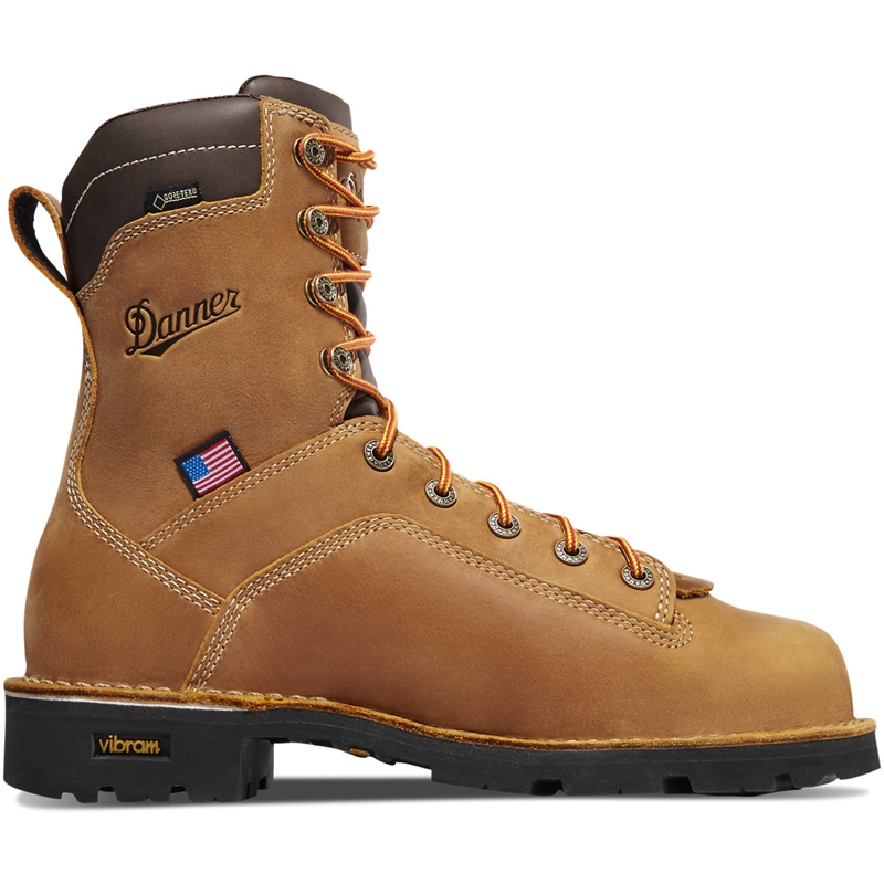 Brown Men\'s Danner Quarry USA Work Boots | 96408-ZWOP