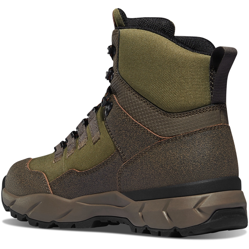 Brown / Olive Men's Danner Vital Trail Hiking Boots | 19348-MLBZ