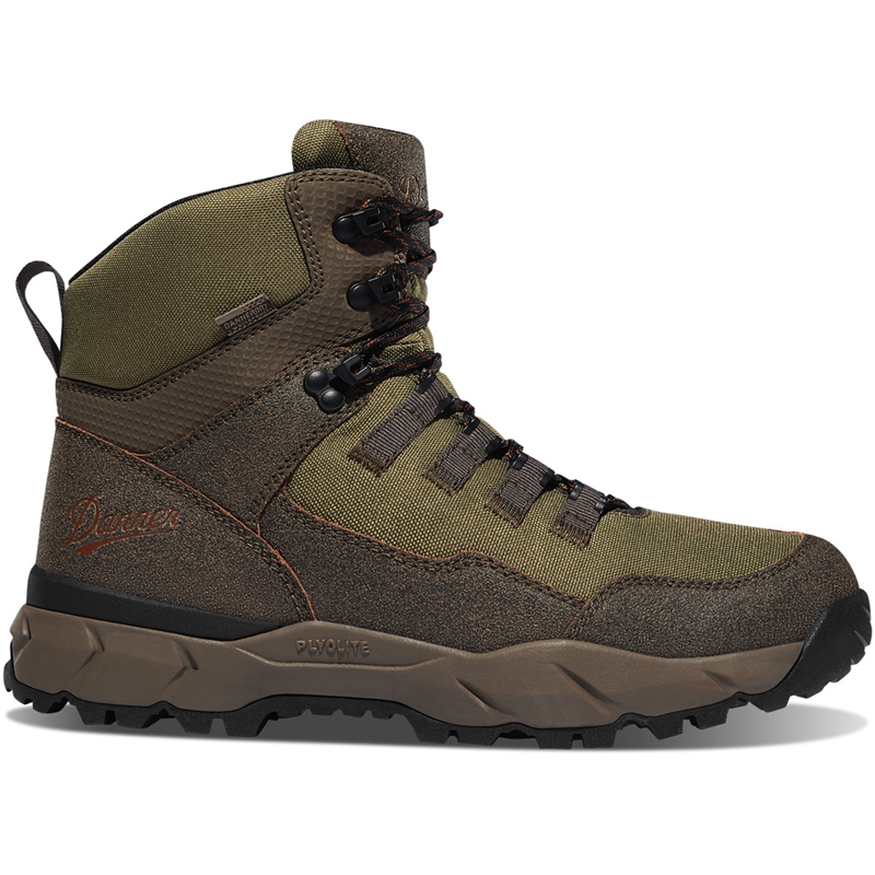 Brown / Olive Men\'s Danner Vital Trail Hiking Boots | 19348-MLBZ