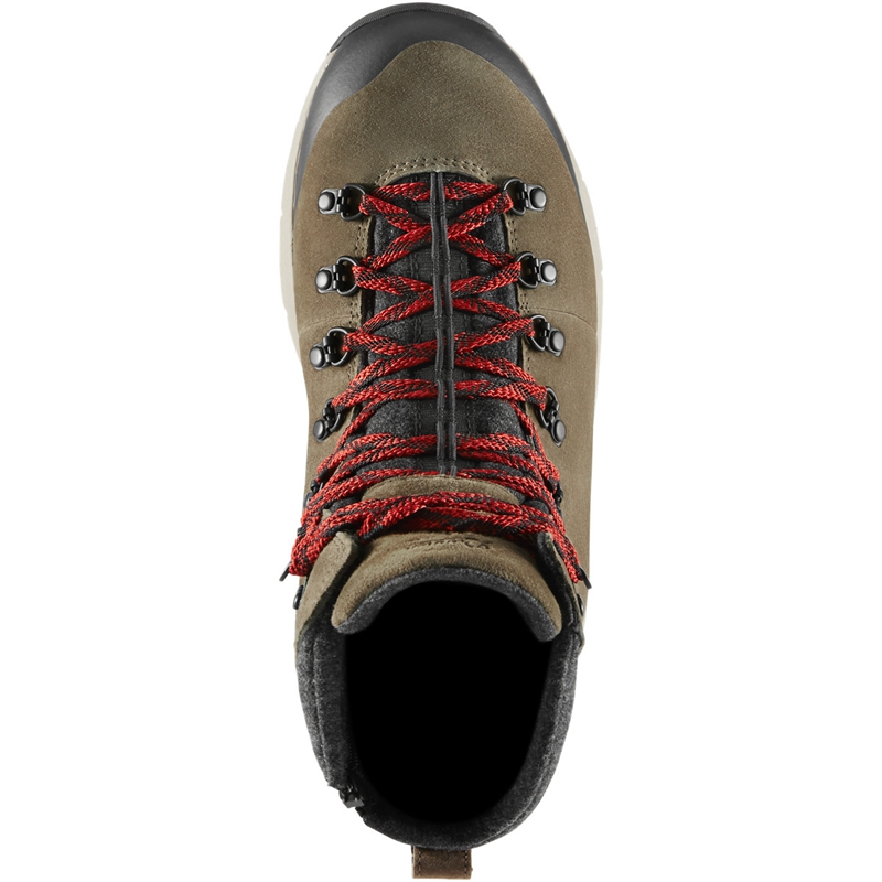 Brown / Red Men's Danner Arctic 600 Side-Zip Hiking Boots | 27054-FBWK