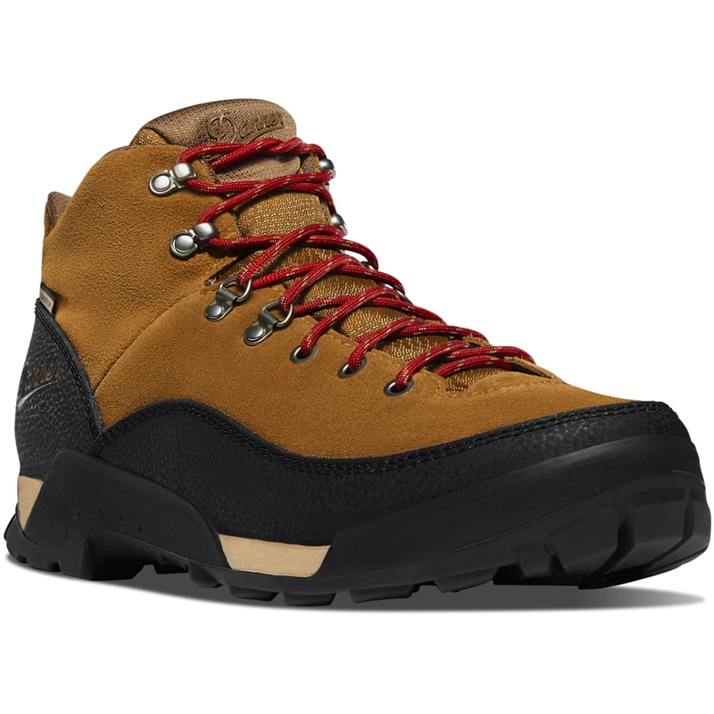 Brown / Red Men's Danner Panorama Hiking Boots | 73569-PATH