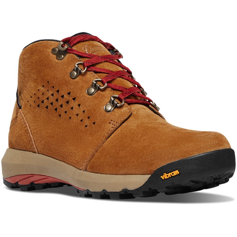 Brown / Red Women's Danner Inquire Chukka Hunting Boots | 86017-FTXK