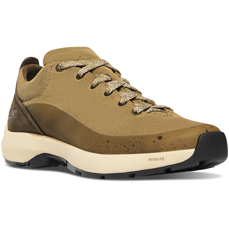 Brown Women's Danner Caprine Low Suede Hiking Boots | 28401-GRVS