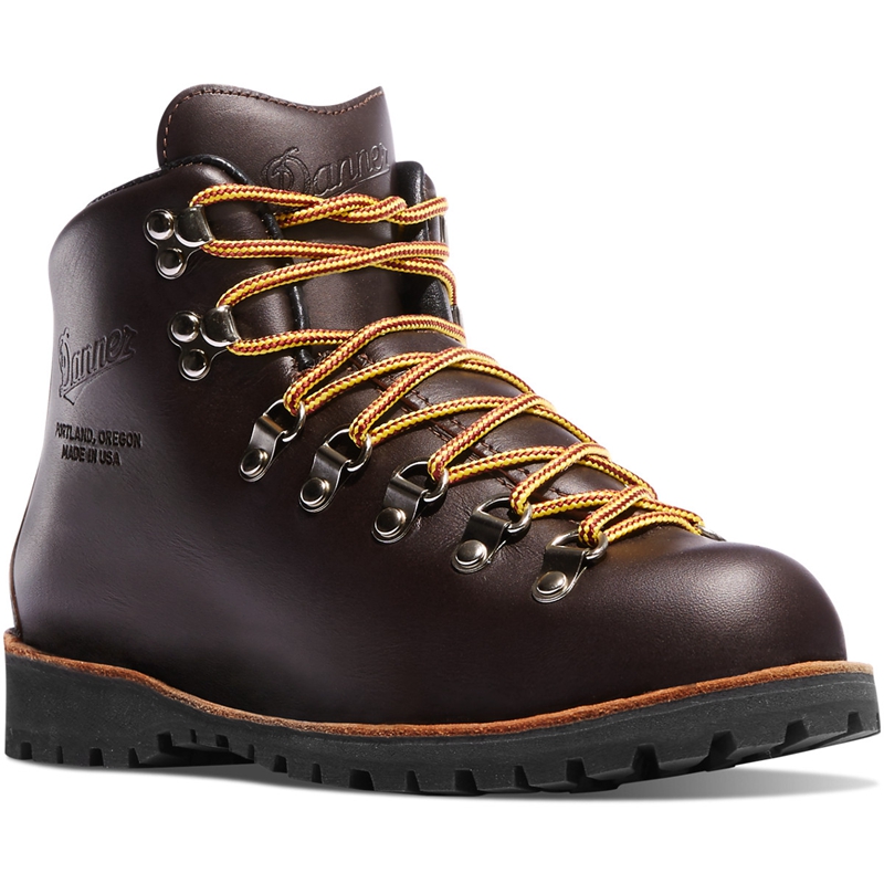 Brown Women's Danner Mountain Light Work Boots | 94130-SGVQ