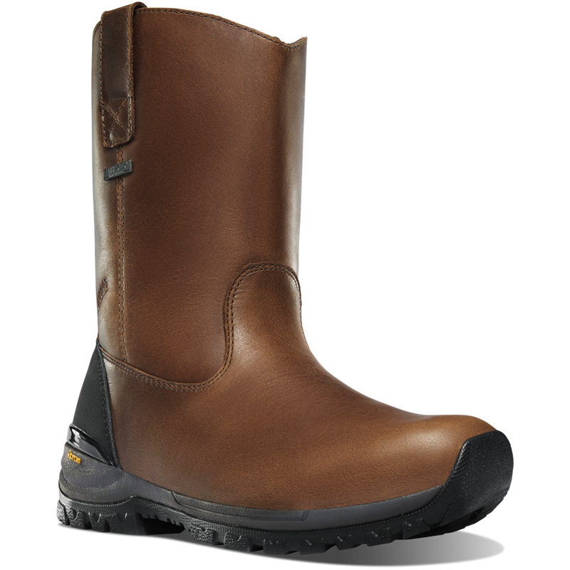 Dark Brown Men's Danner Stronghold Wellington Work Boots | 53962-WDGZ