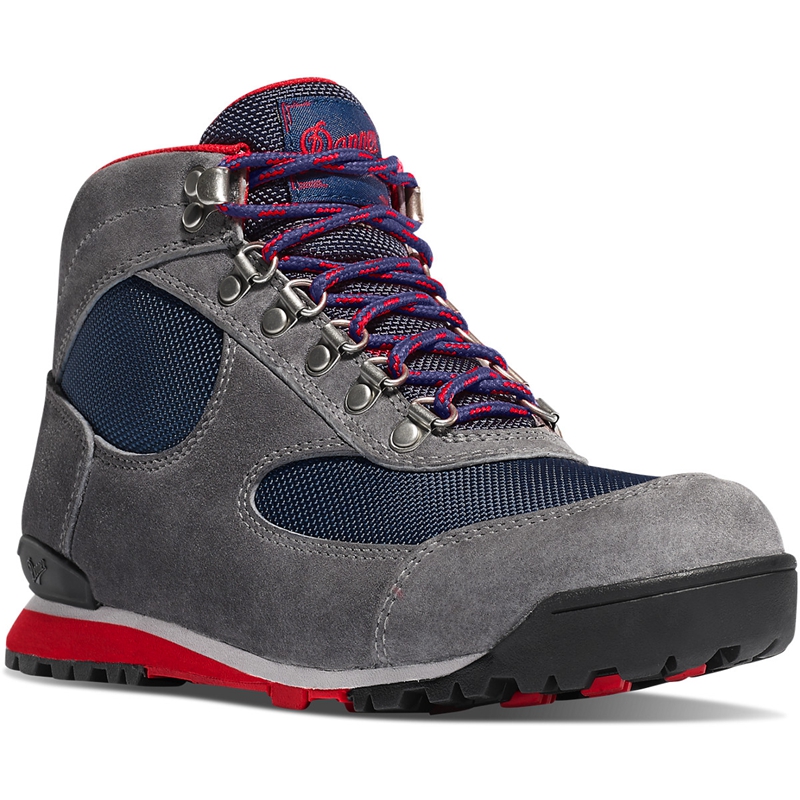 Grey / Blue Women's Danner Jag Hiking Boots | 48692-TNRS