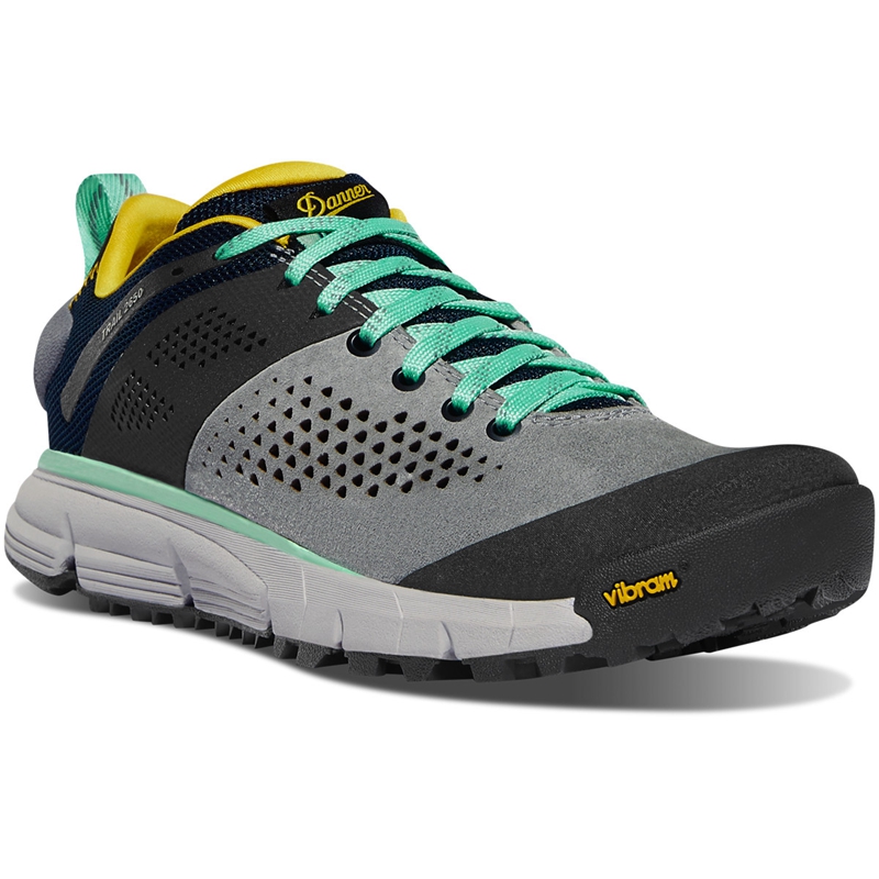 Grey / Blue / Yellow Women's Danner Trail 2650 Hiking Shoes | 73640-LKAB