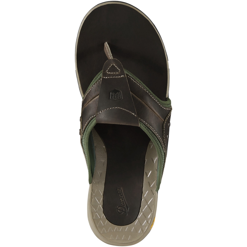 Grey / Green Men's Danner Lost Coast Sandals | 67590-XBCK