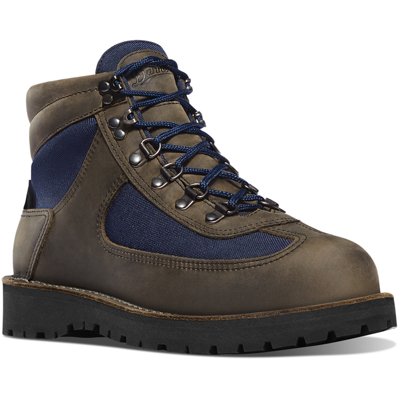 Grey Men's Danner Feather Light Hiking Boots | 47380-AEXI