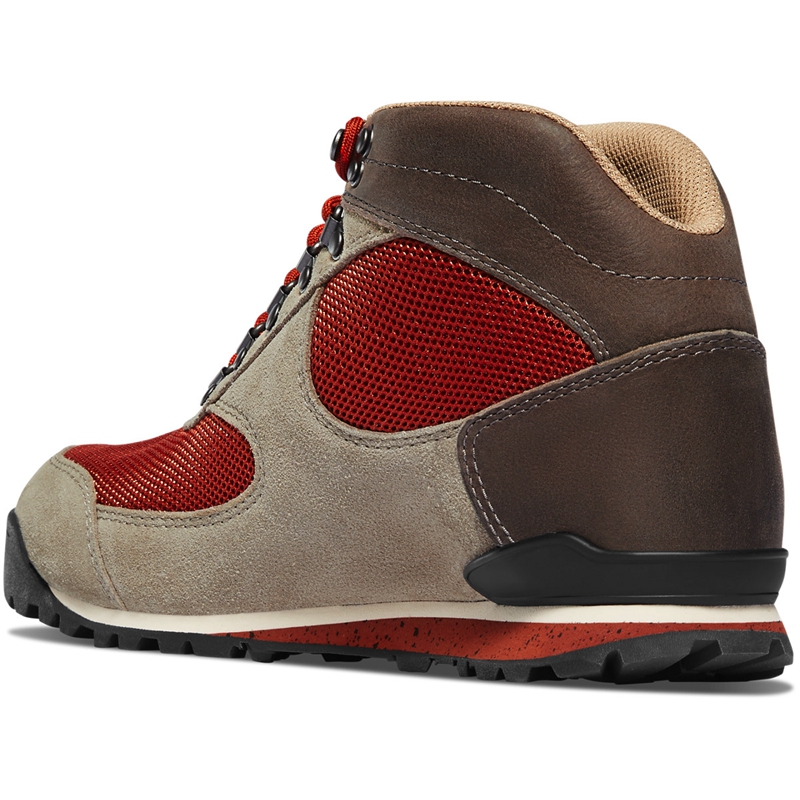 Grey / Red Women's Danner Jag Dry Weather Hiking Boots | 32785-OFUY