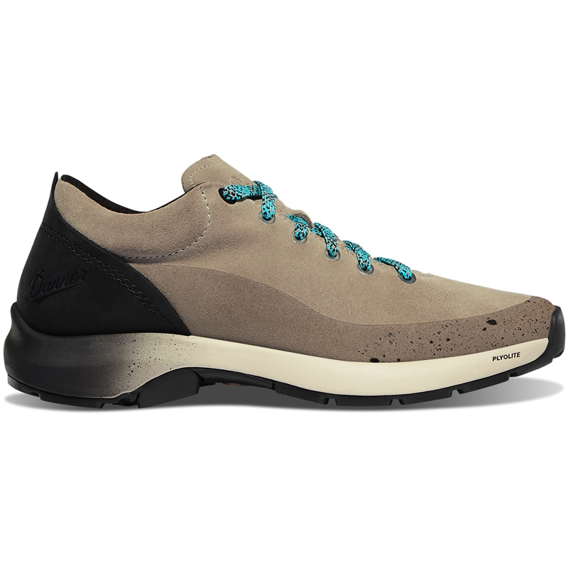 Grey Women\'s Danner Caprine Low Suede Work Shoes | 85743-QMNC